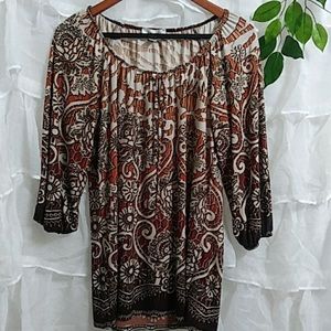 Dress Barn Large top Fall colors Beautiful